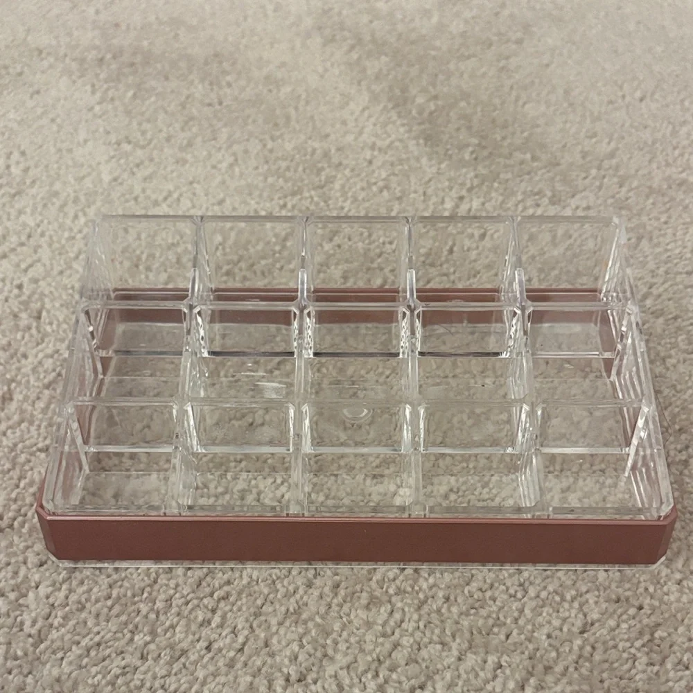 Clear and Brown Acrylic Organizer